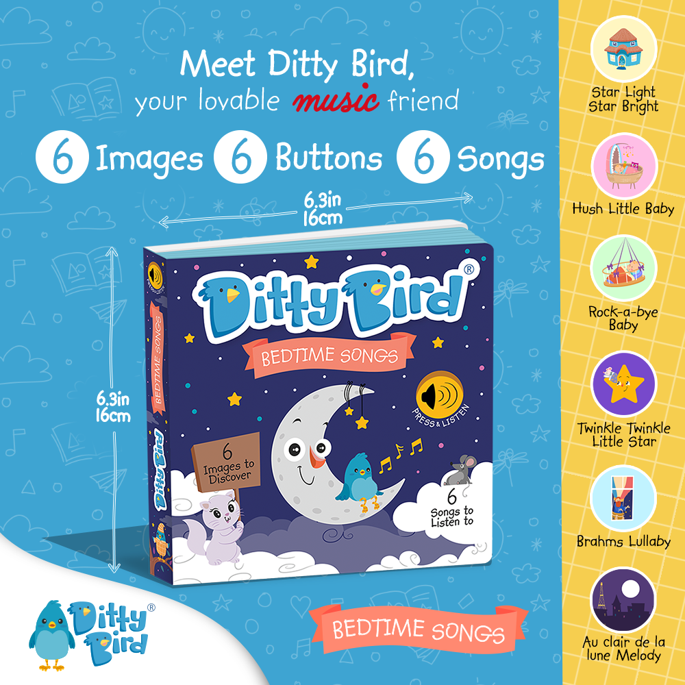 Ditty Bird Australia - Ditty Bird | Bedtime Songs - Storytime - Baby Sound Book