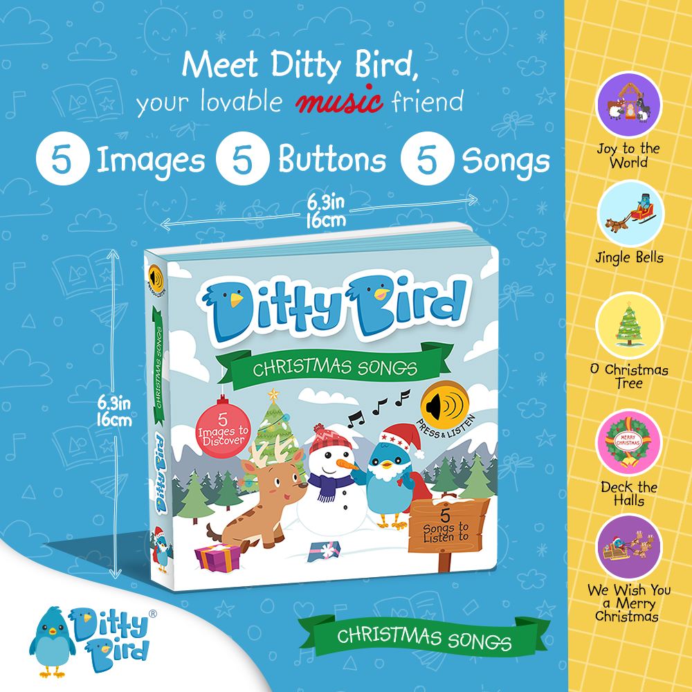 Ditty Bird Australia - Ditty Bird Baby Books Christmas Songs - Stocking Stuffer