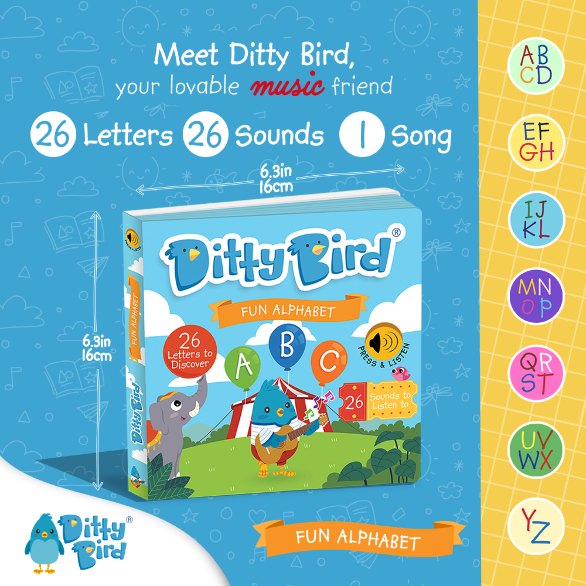 Ditty Bird Australia - New | Fun Alphabet | ABC Song | Ditty Bird Baby Sound Book